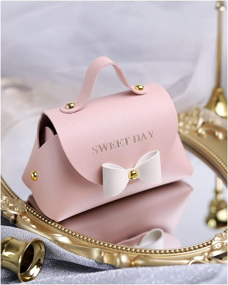 CheeseandU 6 Pack Pink Bowknot Handbag Gift Boxes