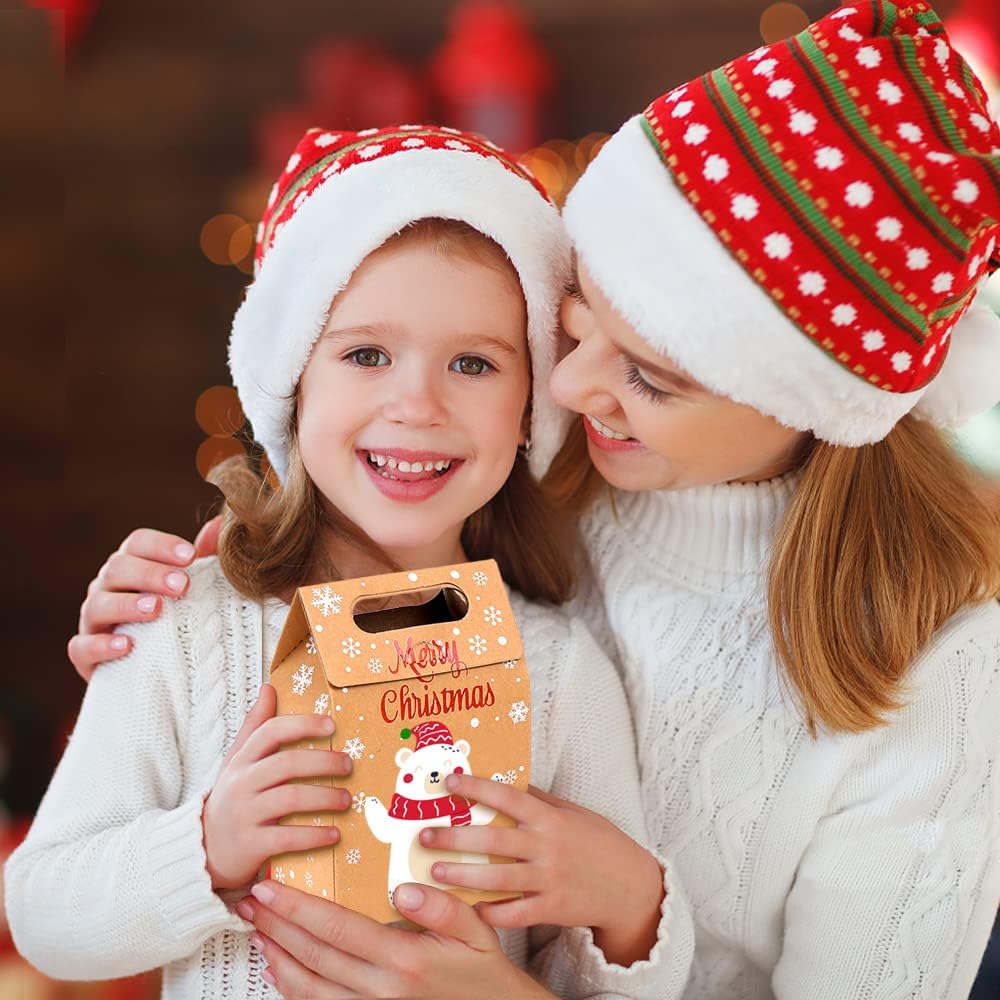 JOICEE 24pcs Christmas Gift Boxes with 6 Unique Designs