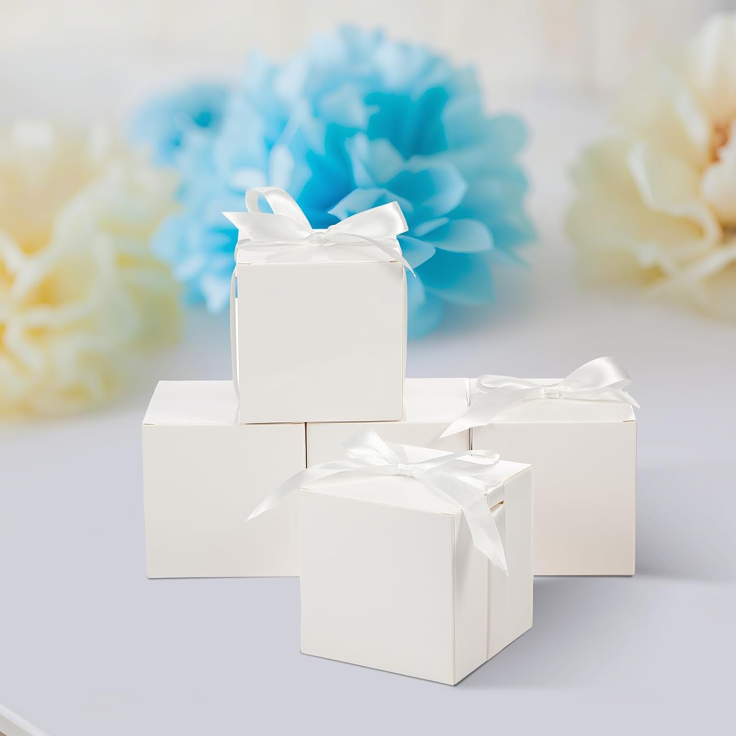 48 Pcs Mini Wedding Gift Boxes with Ribbon