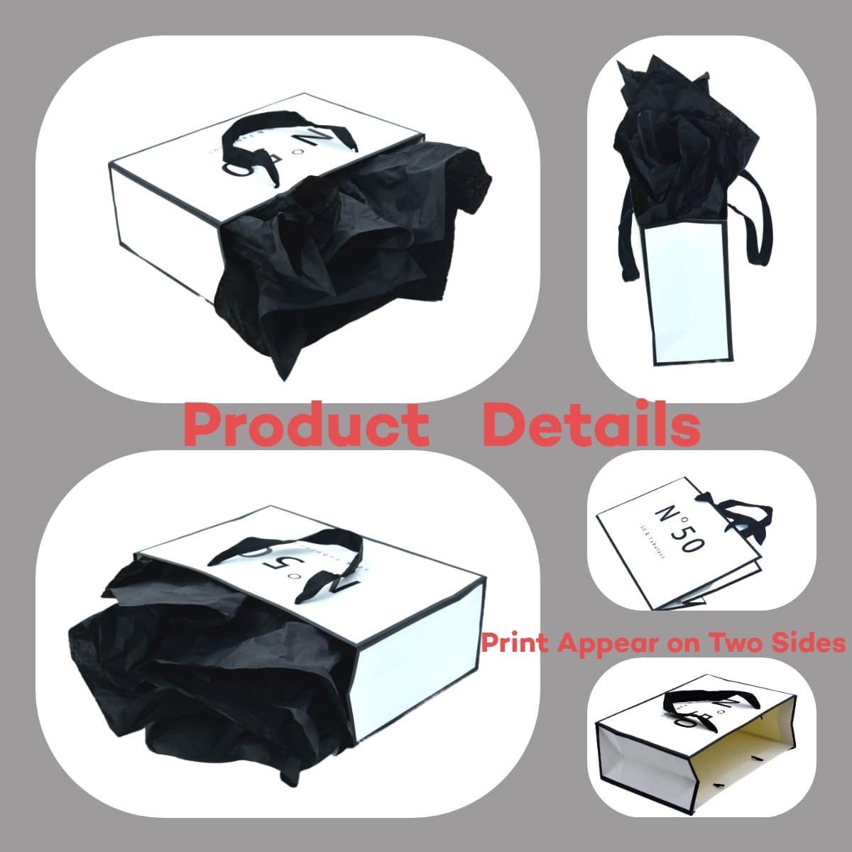 JUNESHE 50th Birthday Gift Bag for Men Women
