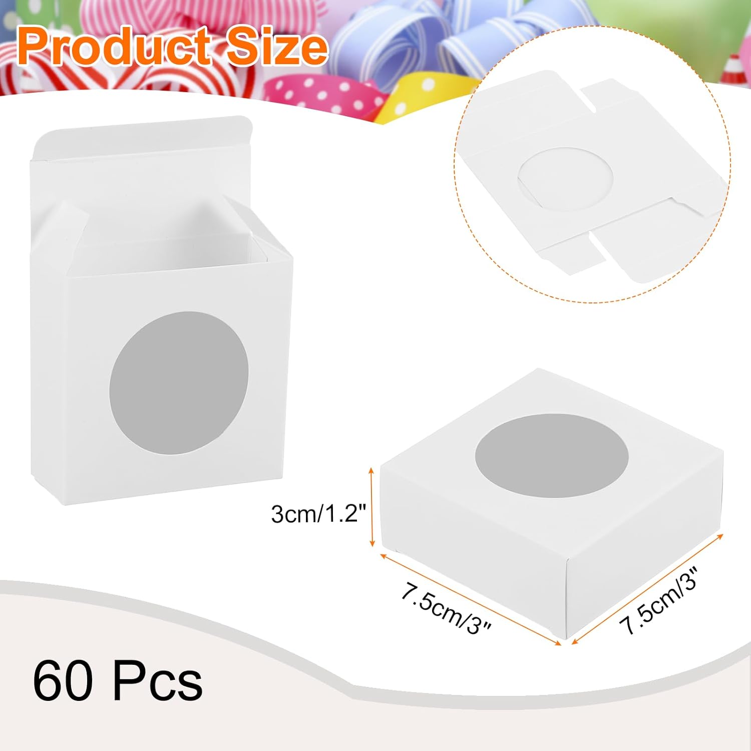 Uxcell 60Pcs Mini Kraft Soap Boxes with Clear Window 1