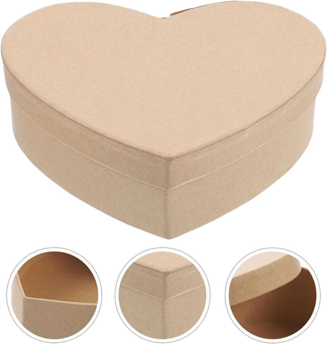 Ipetboom Heart Kraft Paper Box with Lids 65x49x2 Inch