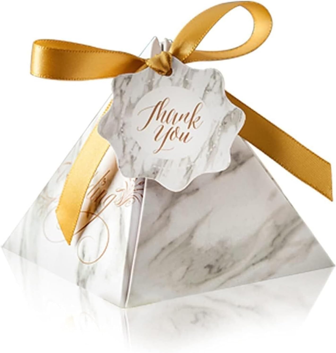 Luxury Triangular Pyramid Wedding Favor Boxes