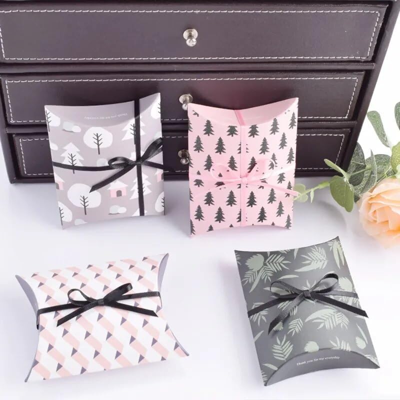 MODADA Mini Paper Pillow Gift Bags 10pcs Snowscene Design