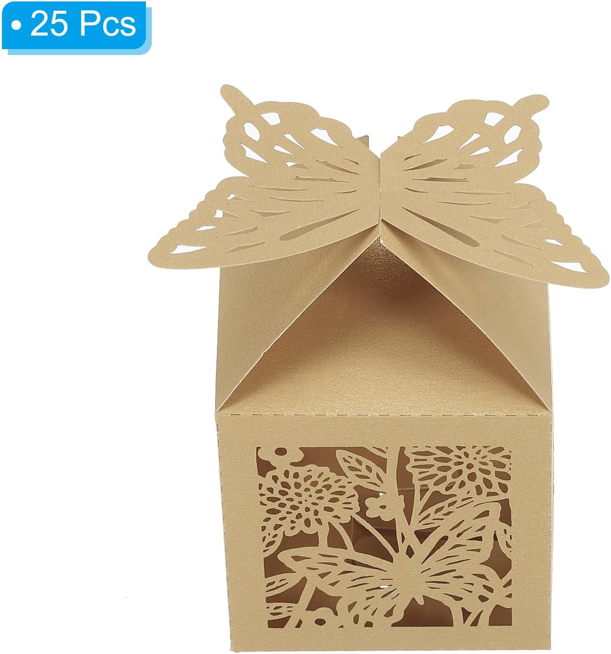 PATIKIL 2x2x31 Inch Brown Favor Boxes 25 Pack