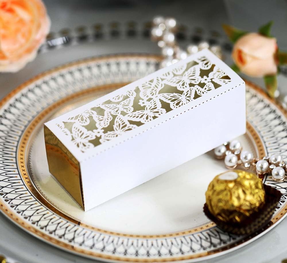 Steedna 50 Pack White Chocolate Gift Boxes