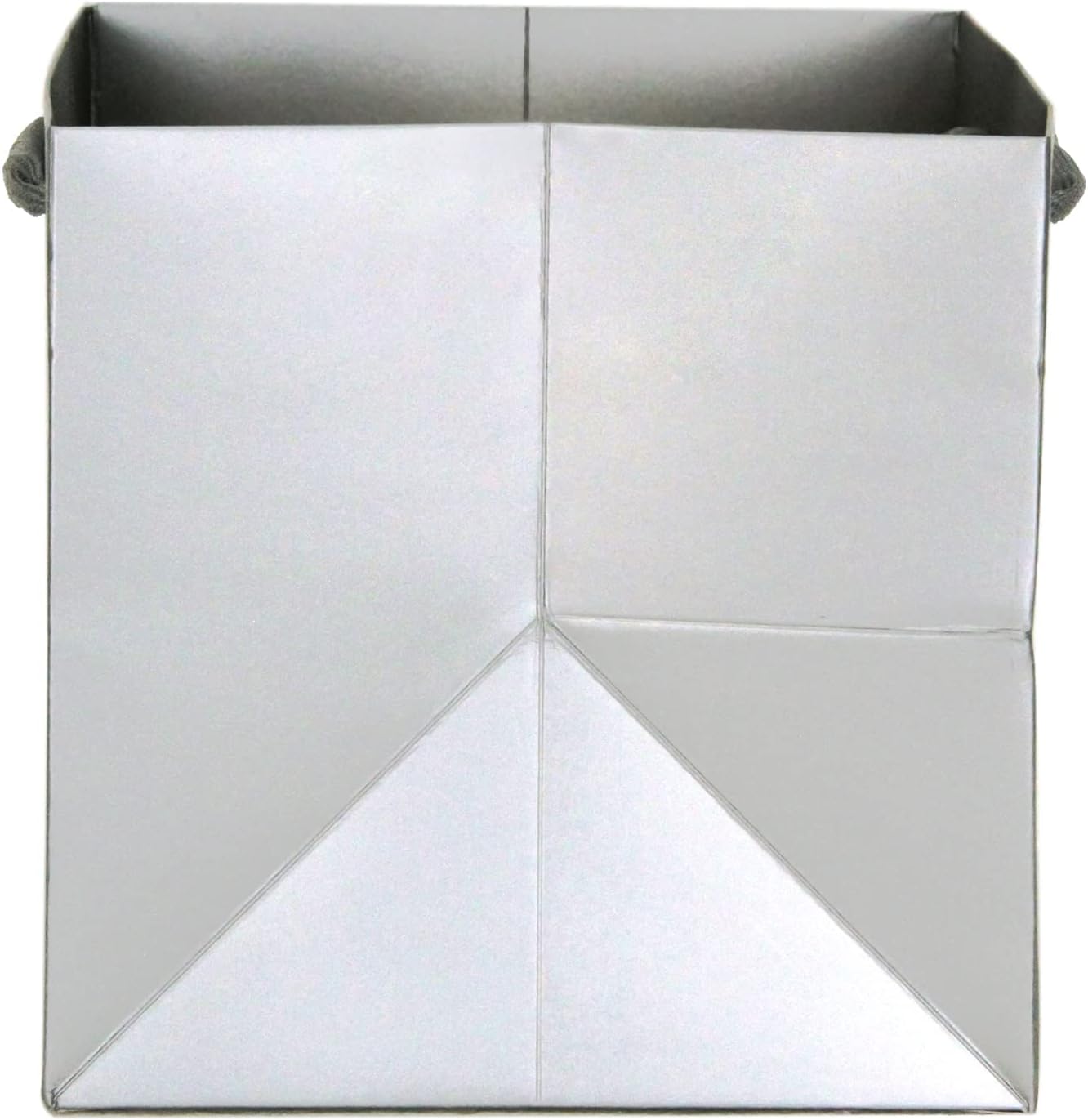 Silver Gray Square Gift Bags 12 Inch 10 CT