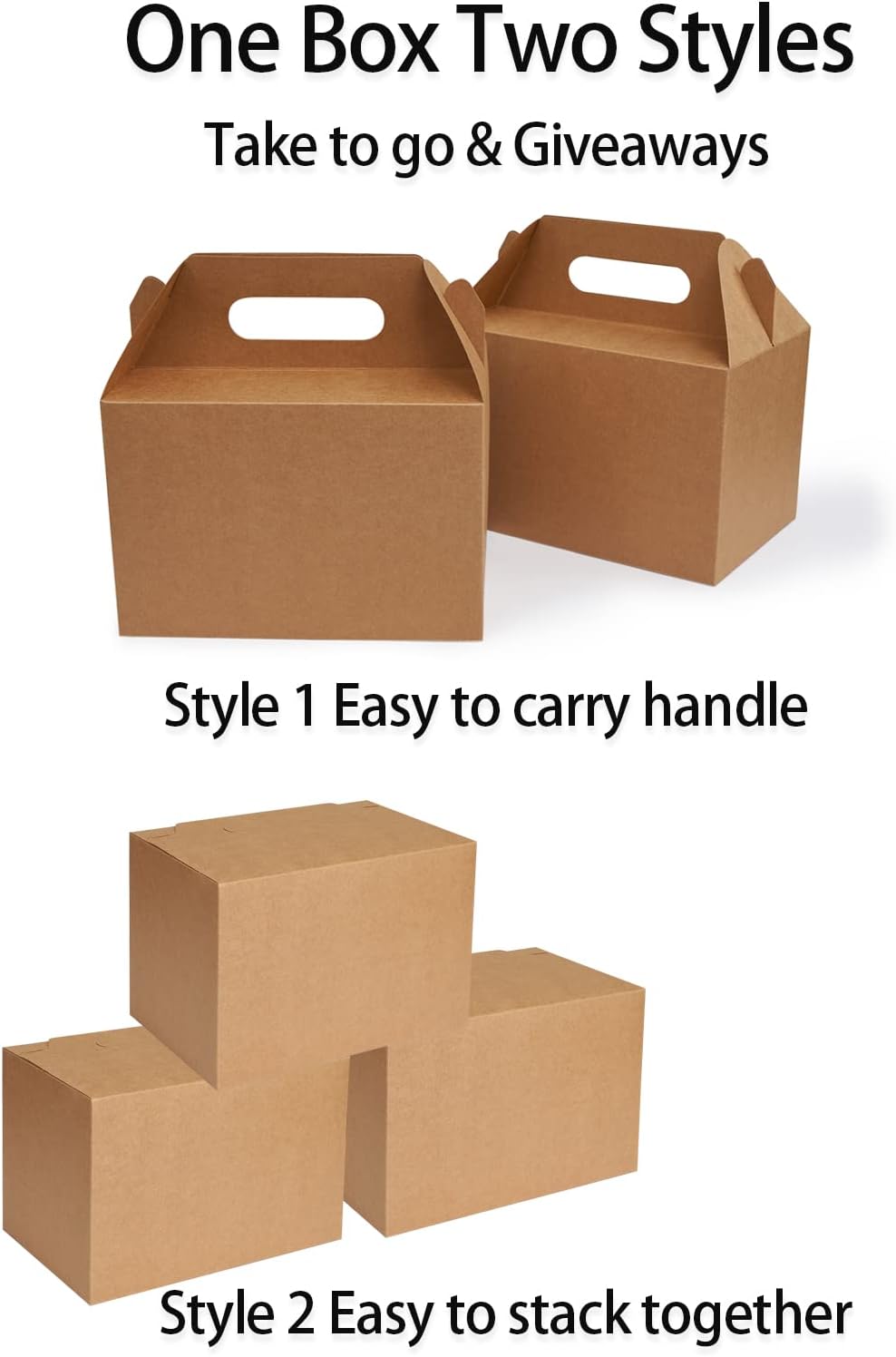50 Count Large Gift Boxes with Handles