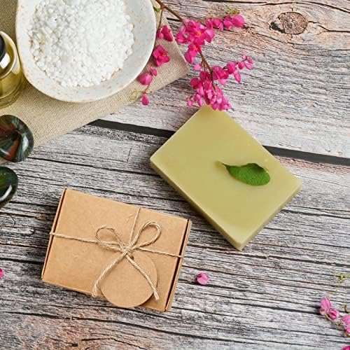 Anxingo 50 Pcs Kraft Soap Boxes for Gift Wrapping and Packaging