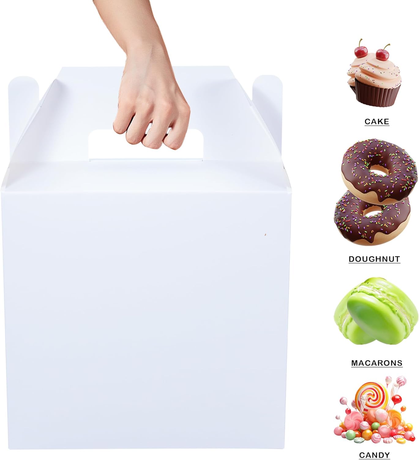XAGLVV 24pcs White Gable Party Favor Boxes