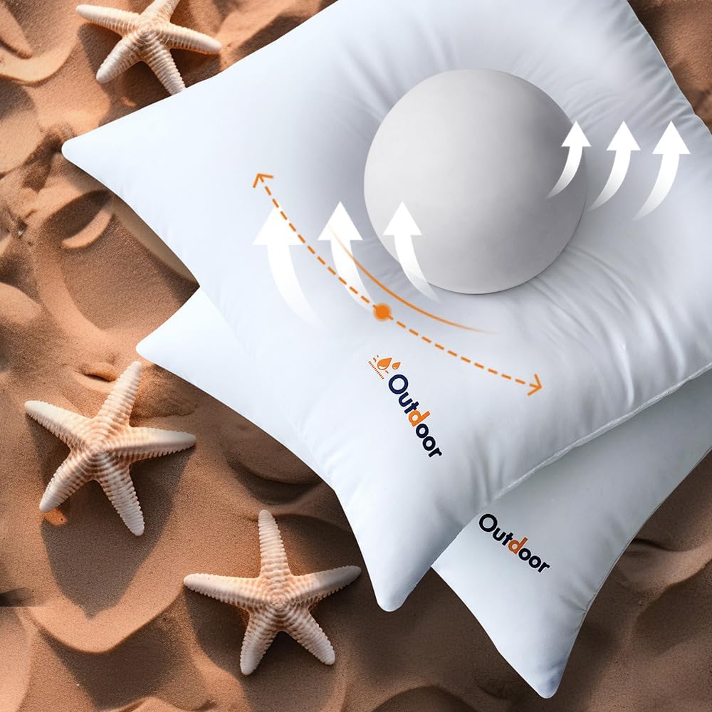 MIULEE Outdoor Pillows Set of 4 16x16