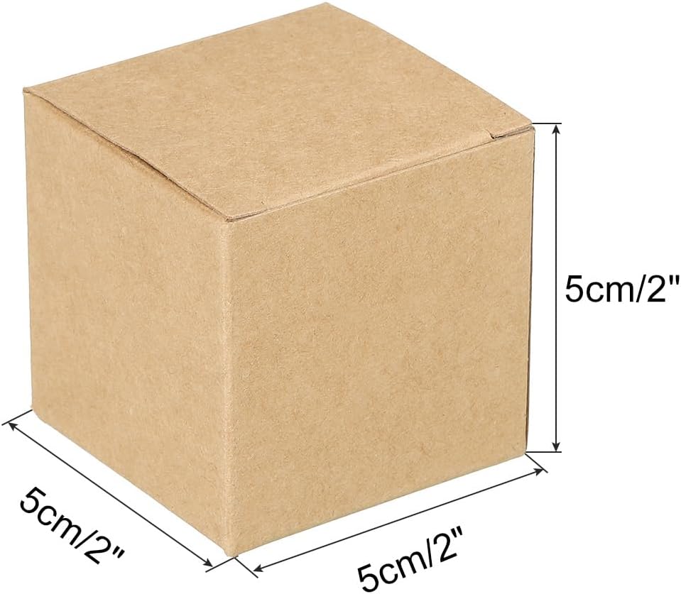 PATIKIL Brown Corrugated Gift Boxes 2x2x2 Inch Pack of 15