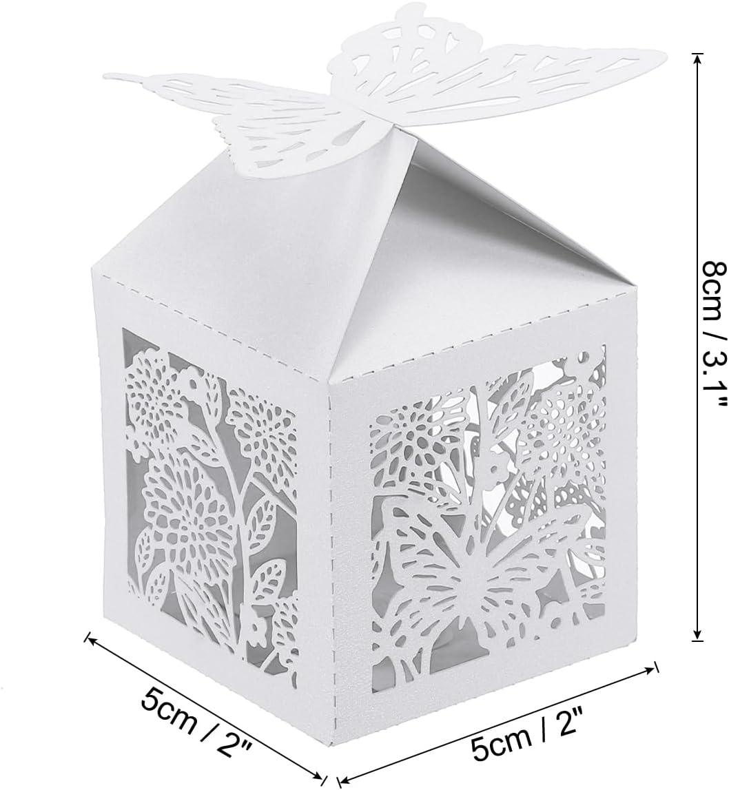 PATIKIL 2x2x31 Inch Favor Boxes 25 Pack White Gift Boxes