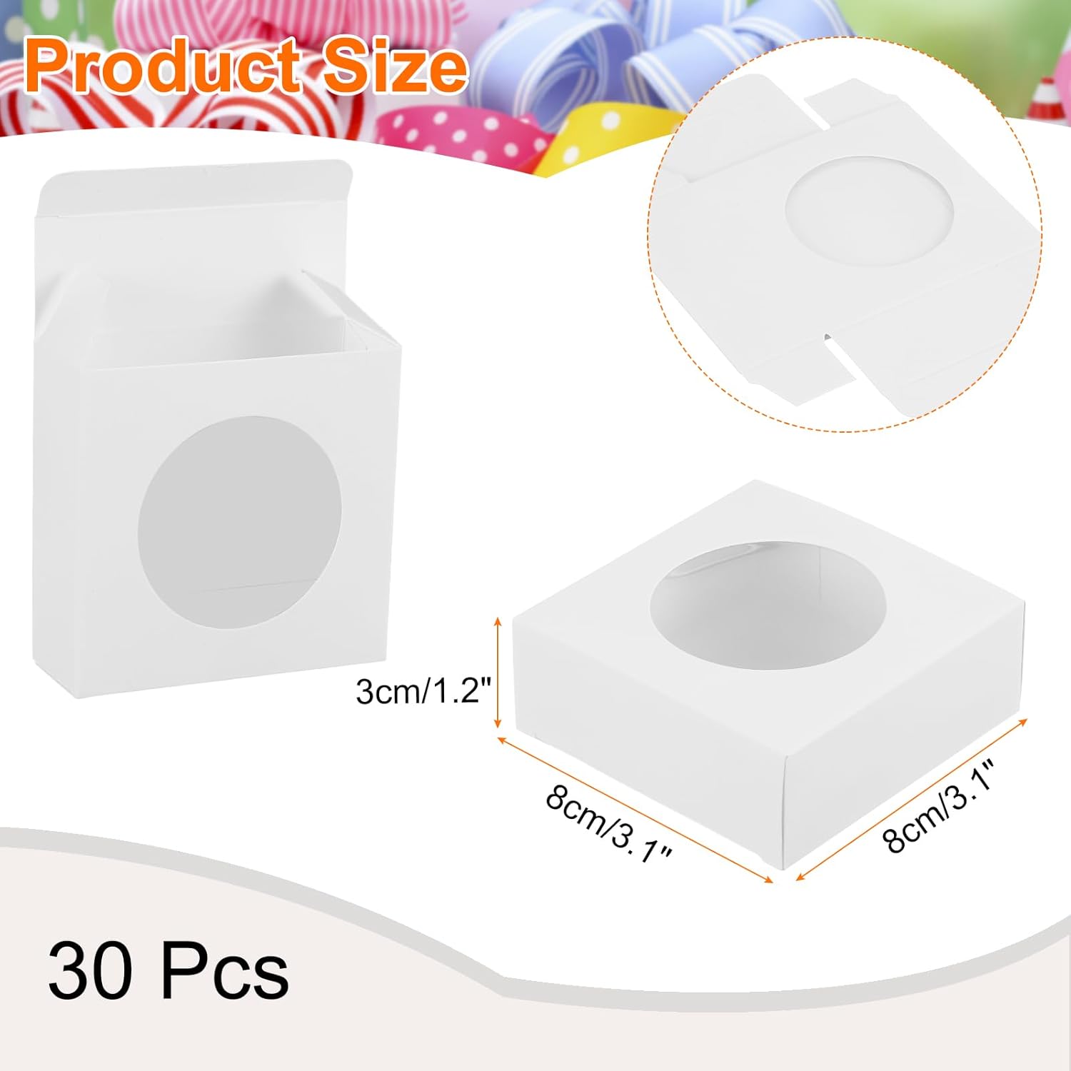 Uxcell 30Pcs Mini Kraft Soap Boxes with Clear Window