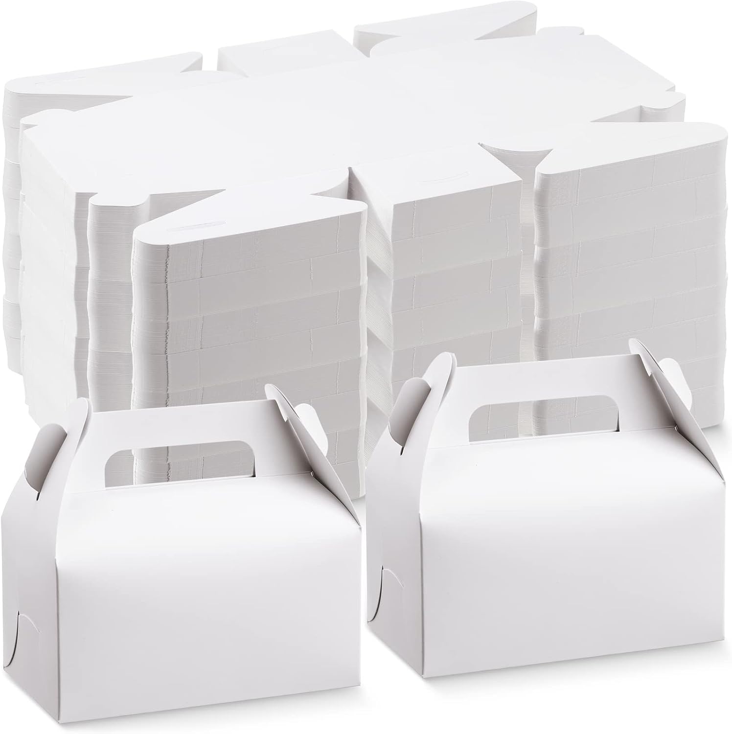 Geyee 100 Pcs White Gable Gift Boxes