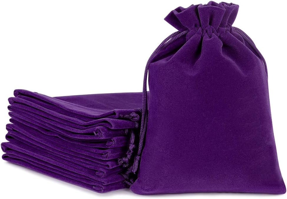 Lucky Monet Velvet Drawstring Bags for Gifts