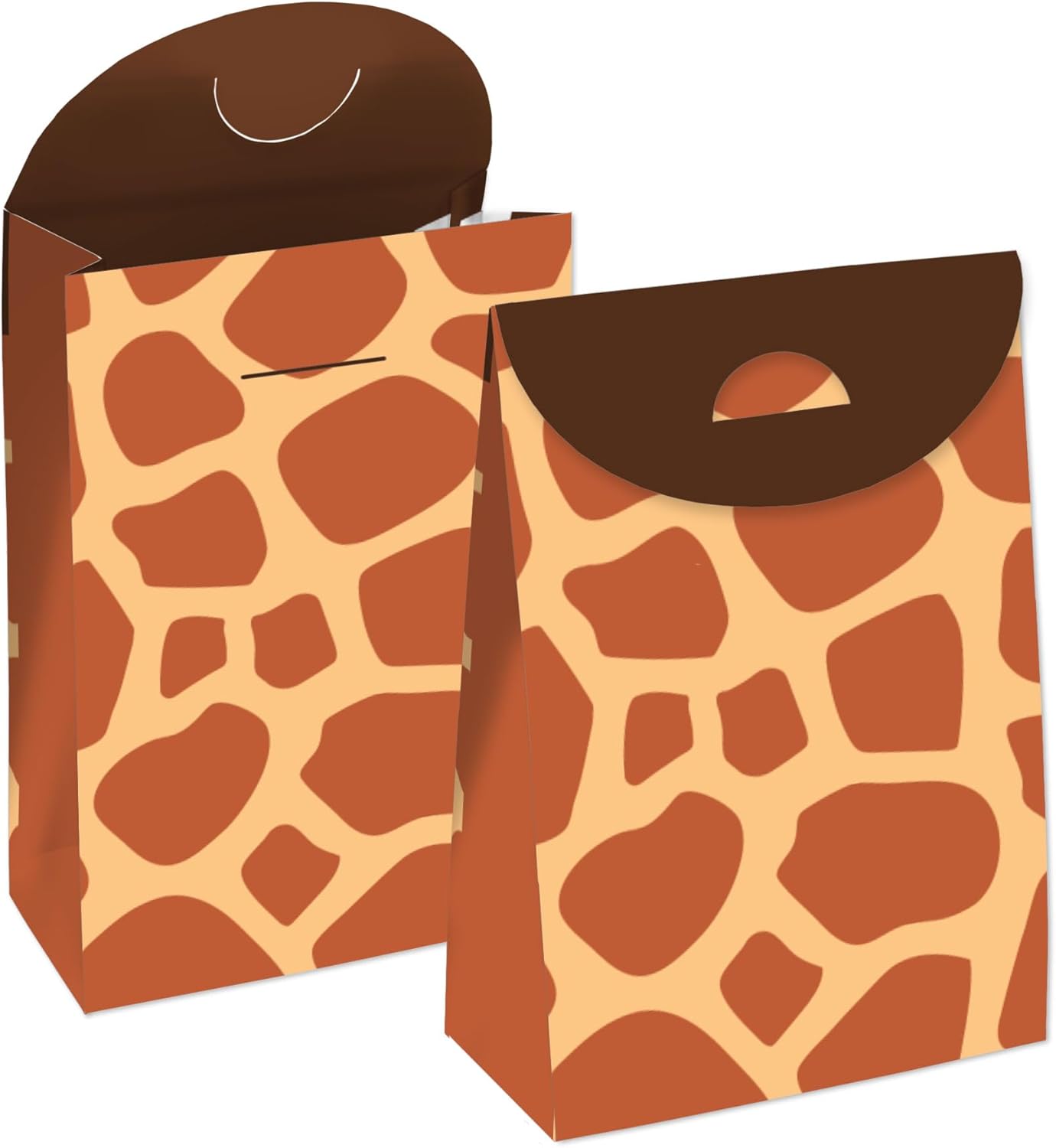 Big Dot of Happiness Giraffe Print Party Goodie Bags Set of 12