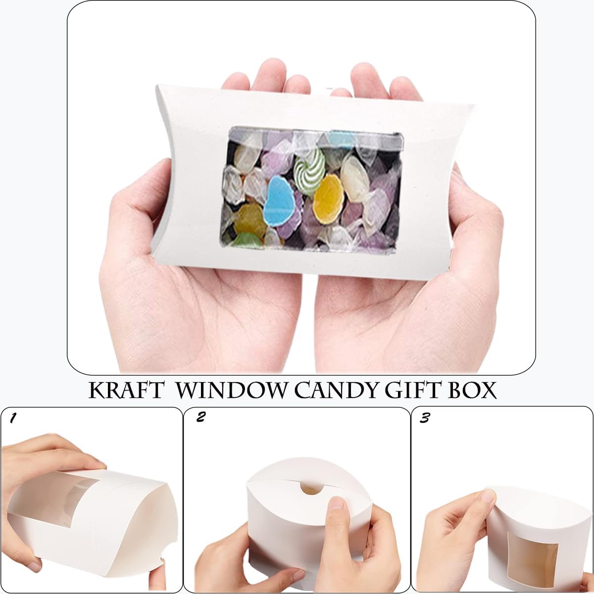 40 Pcs Pillow Gift Boxes with Clear Windows
