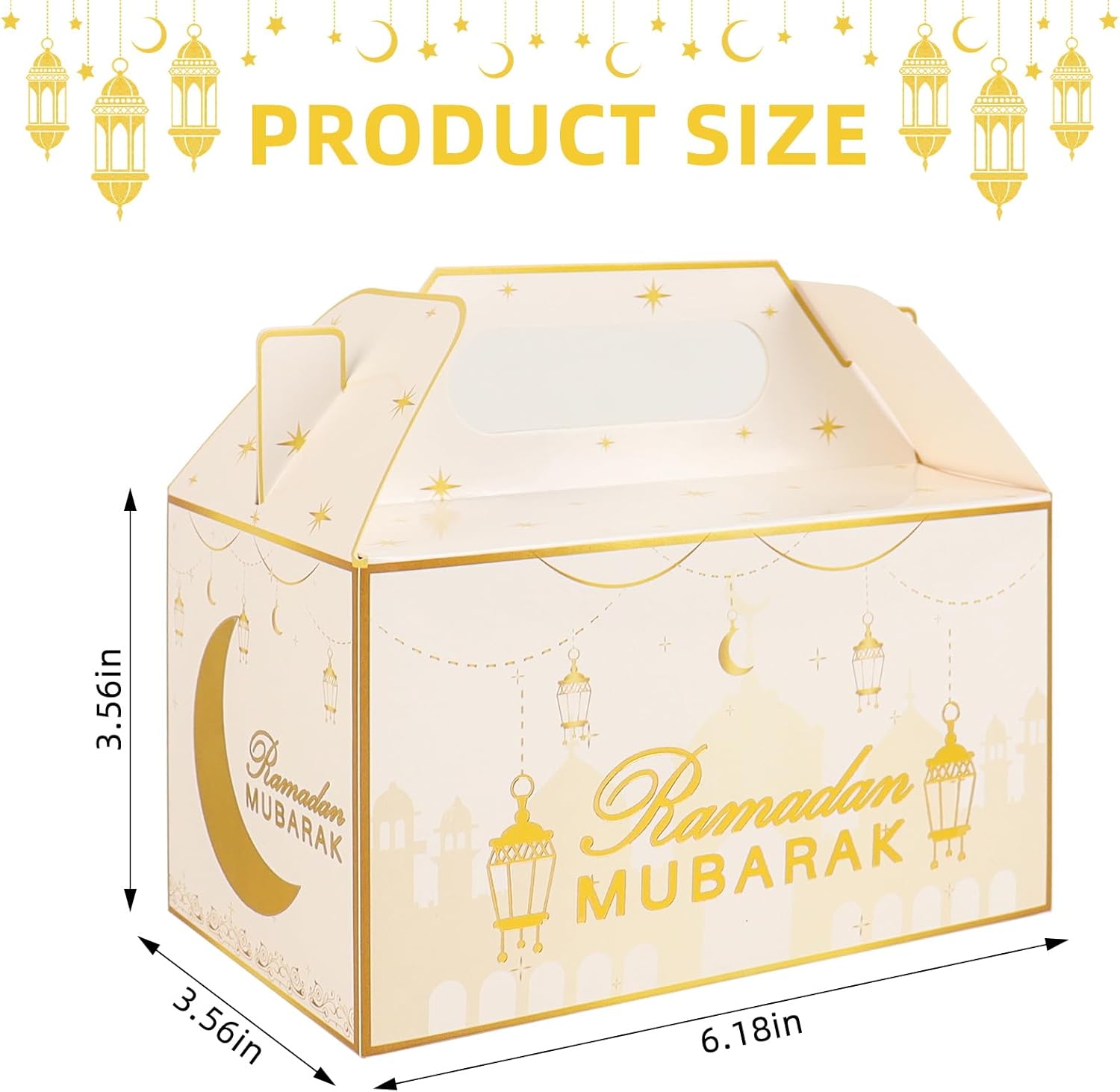 Crazy Night 12 Pcs Eid Mubarak Treat Box with Handle