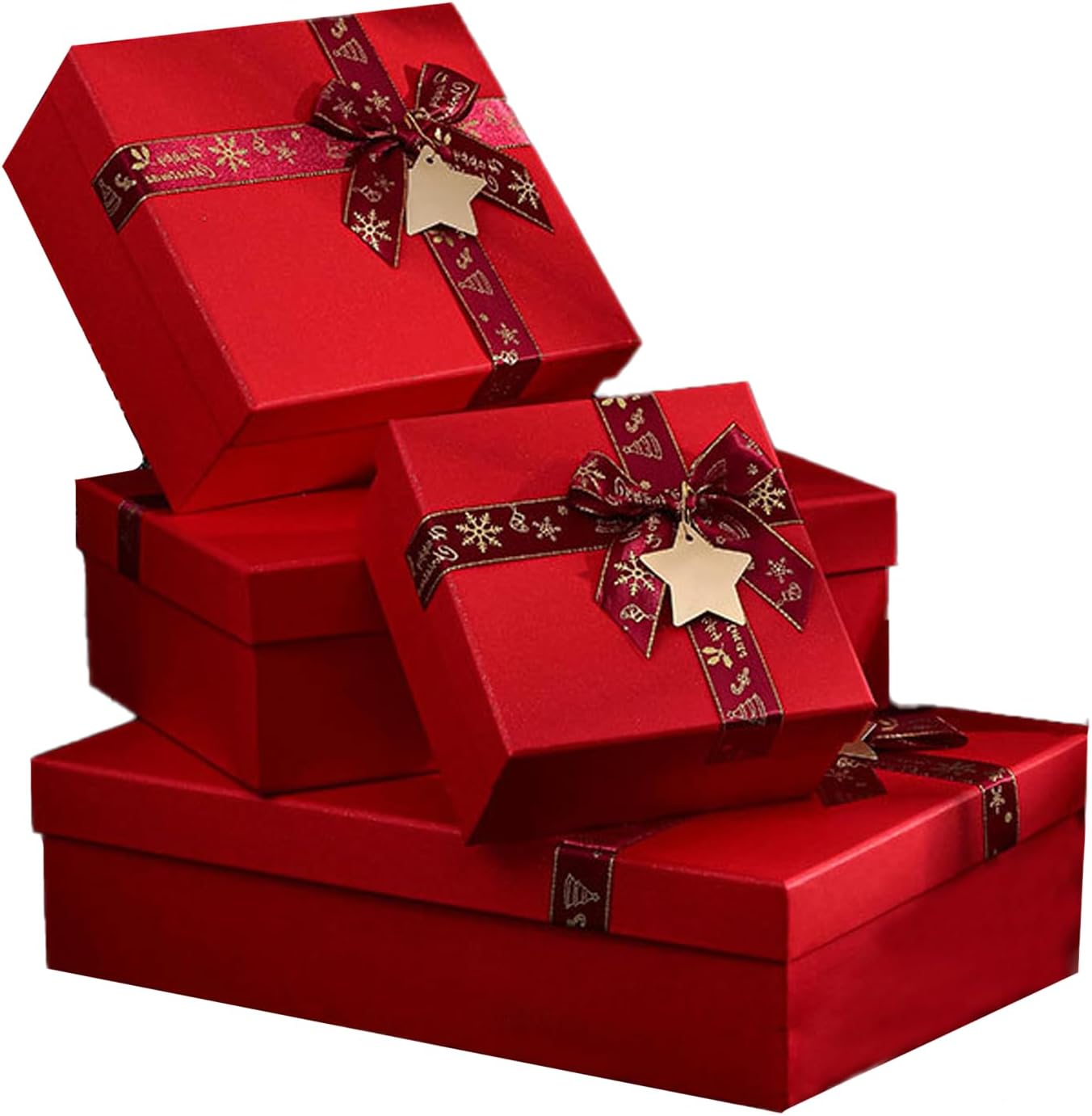 Krdrgey 4 Pack Christmas Gift Boxes with Lids