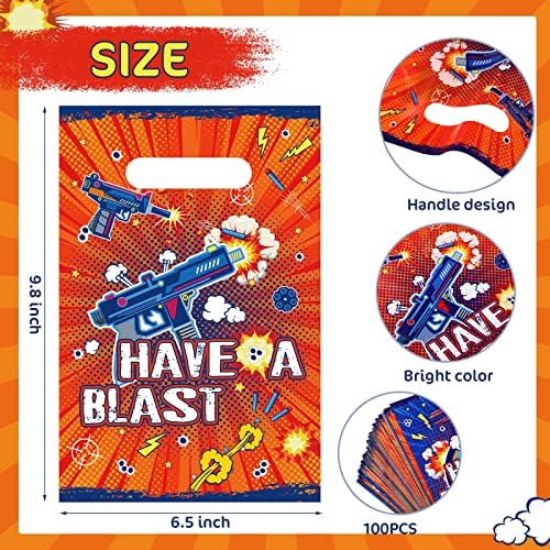 Pajean 100 Pcs Dart Battle Gift Bags for Parties