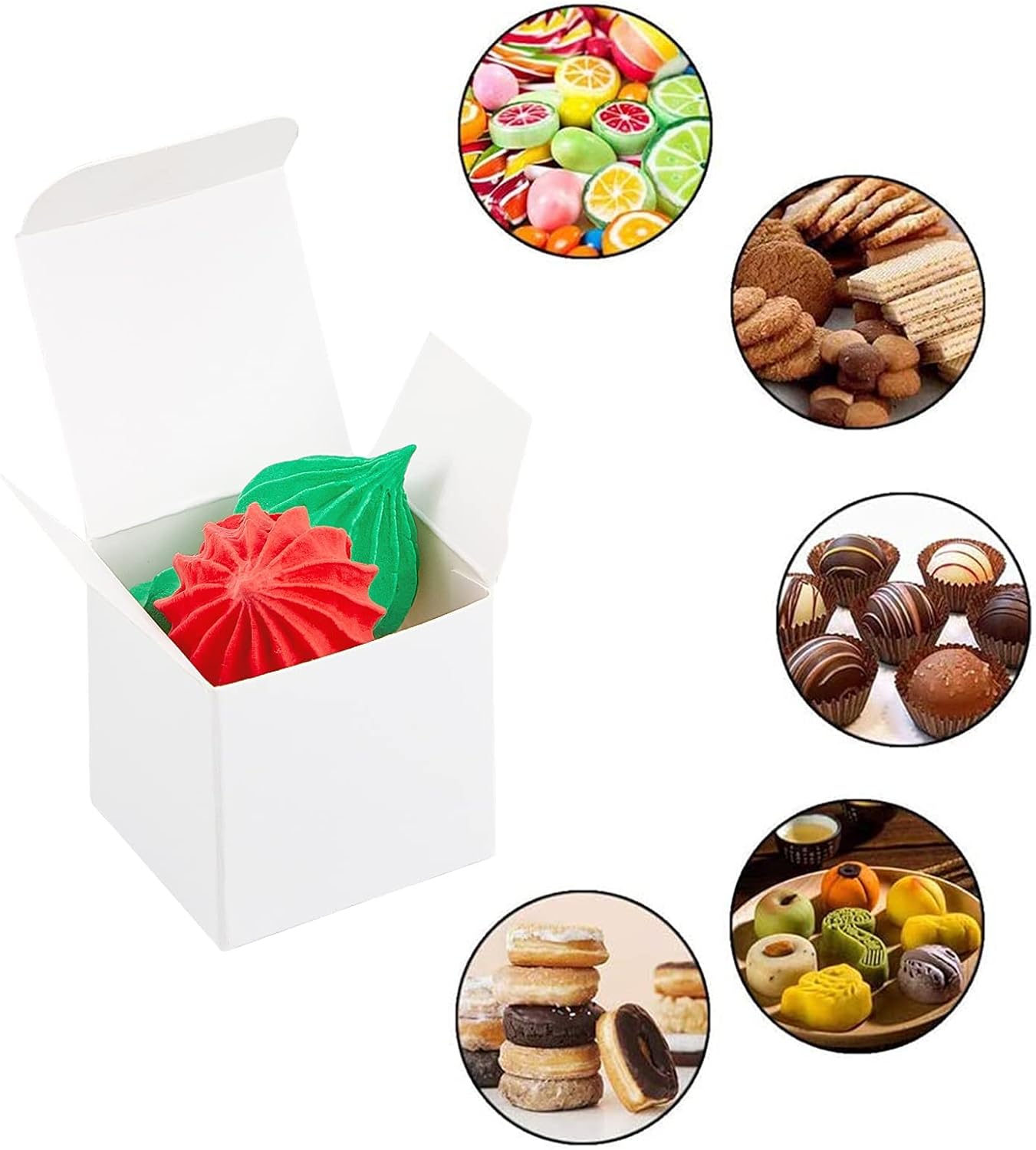PH PandaHall 30 Pack Mini White Kraft Gift Boxes with Lid