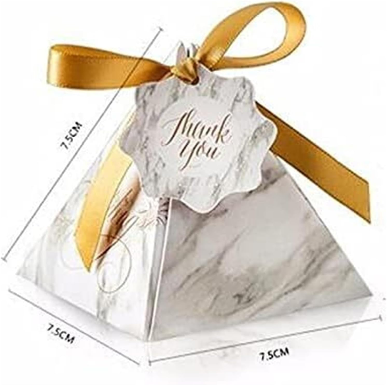 Luxury Triangular Pyramid Wedding Favor Boxes
