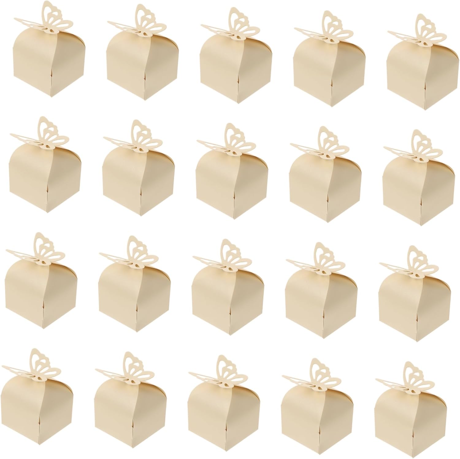 Didiseaon 50pcs Hollow Out Butterflies Candy Boxes for Weddings and Parties