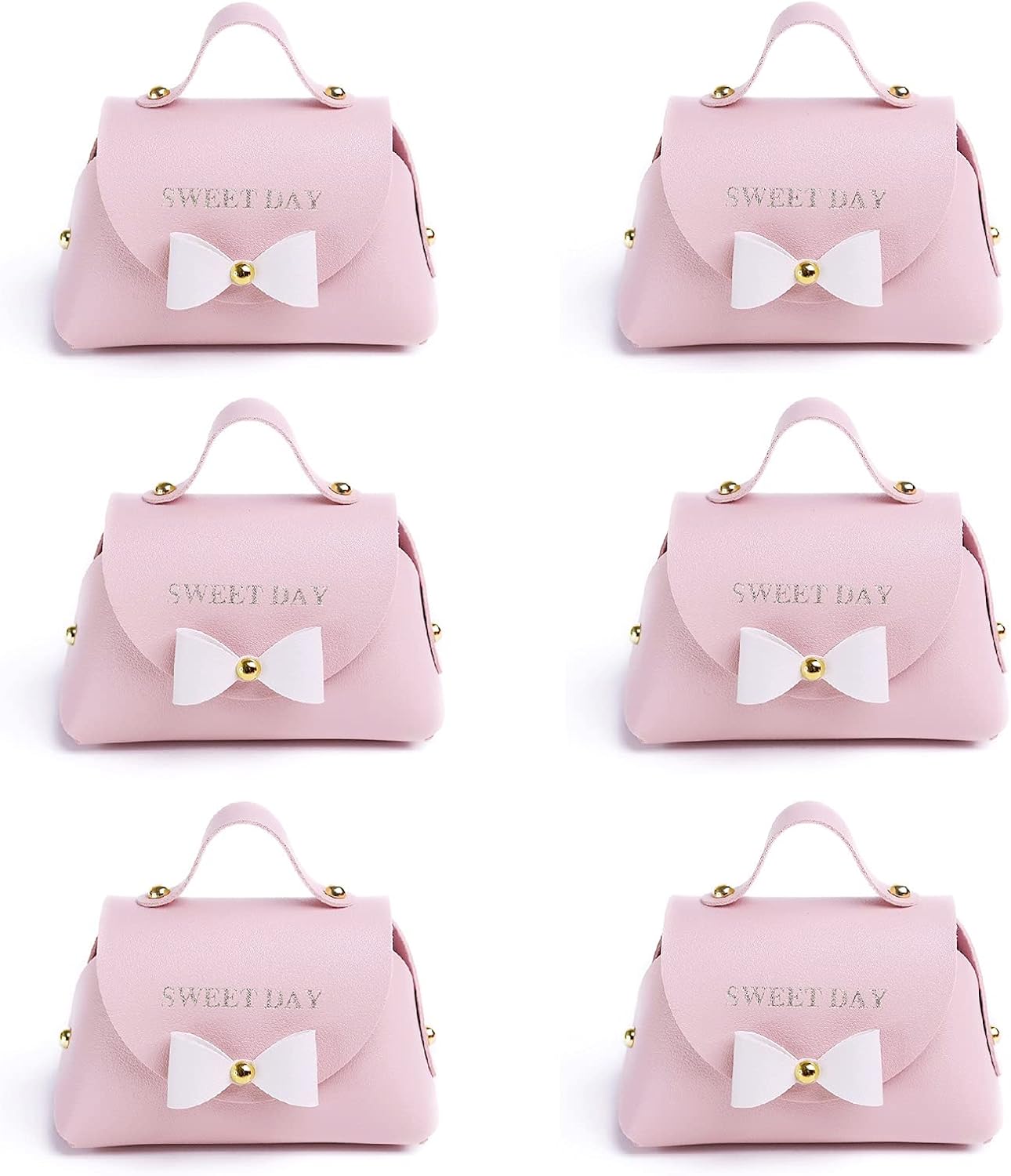 CheeseandU 6 Pack Pink Bowknot Handbag Gift Boxes