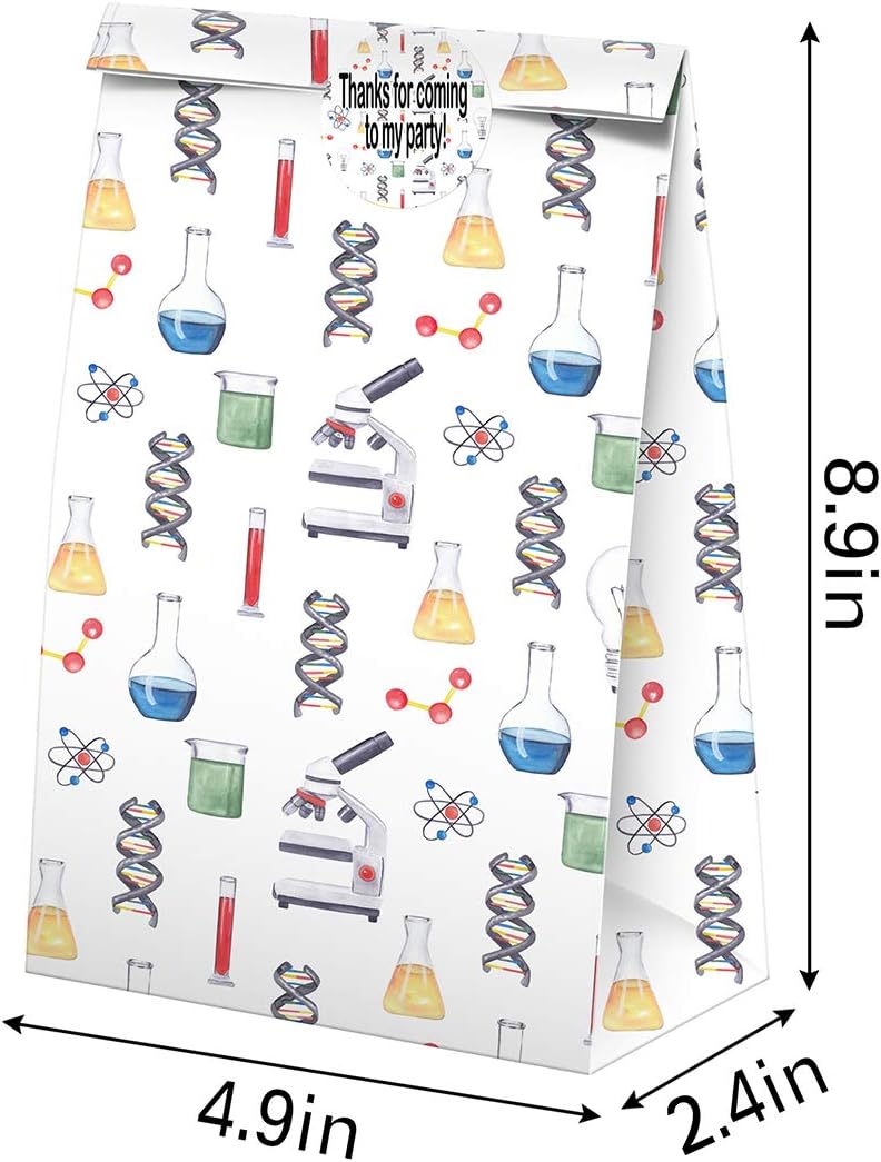 Science Party Favors Candy Bags with Stickers