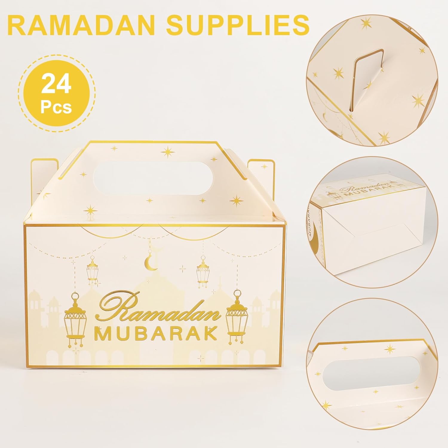 Crazy Night 12 Pcs Eid Mubarak Treat Box with Handle