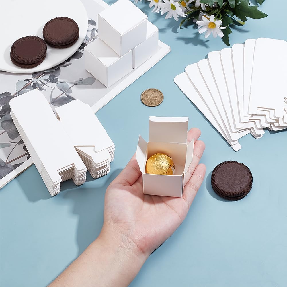 PH PandaHall 30 Pack Mini White Kraft Gift Boxes with Lid