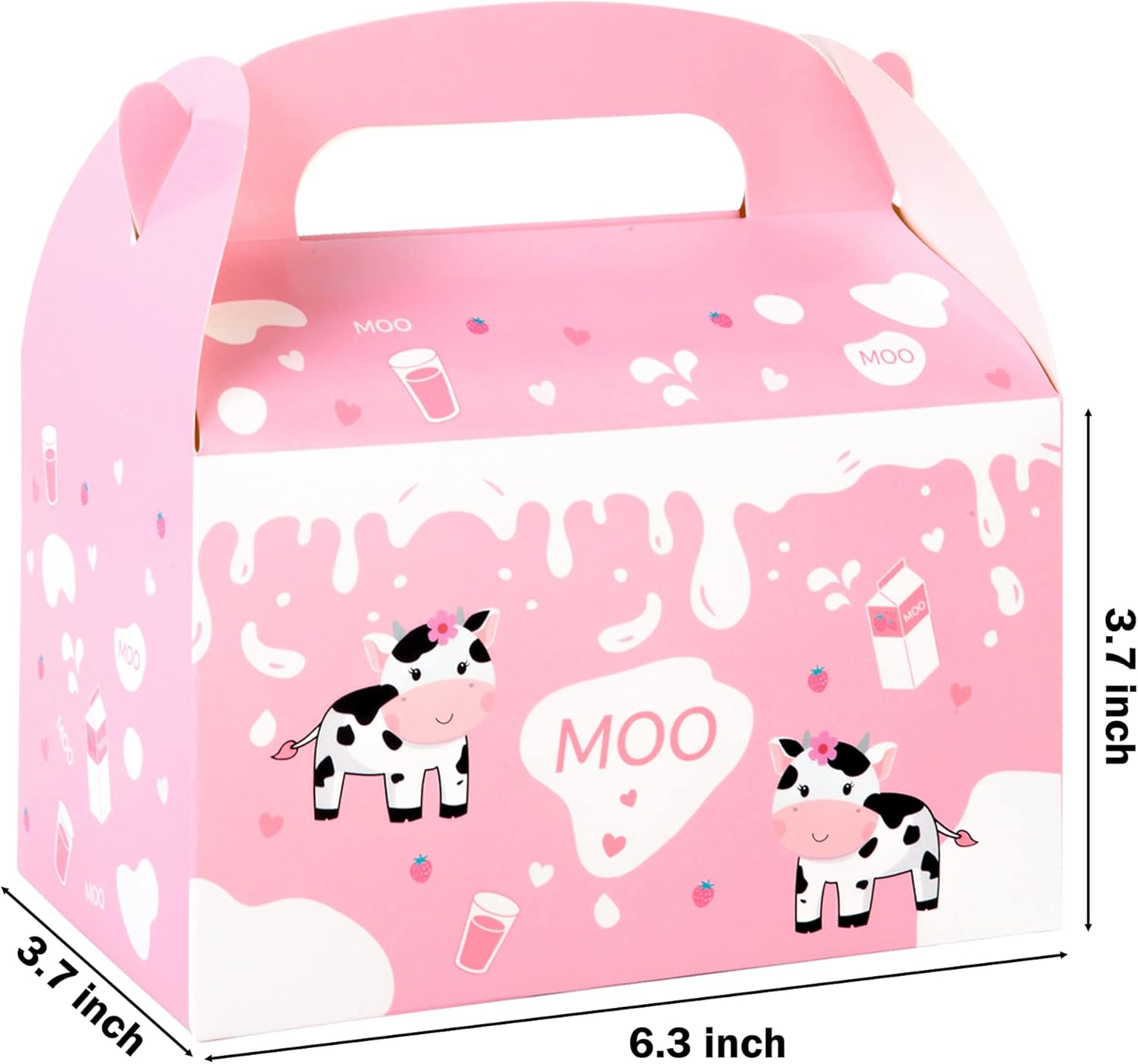 Umoni Cow Party Favor Treat Boxes 12 Pack