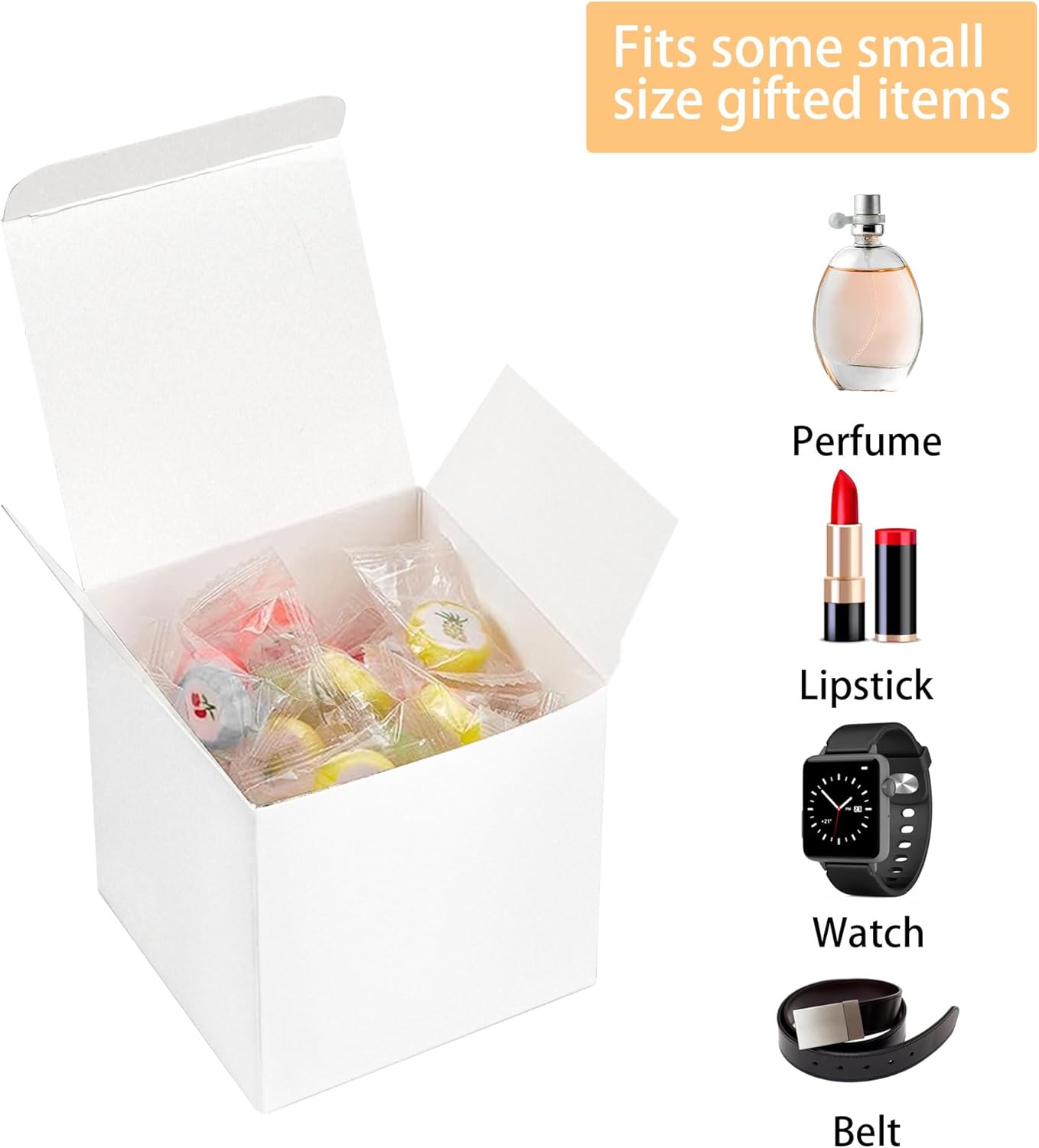 25pcs White Paper Gift Boxes 315x315x315 Inches Wedding Favor Boxes