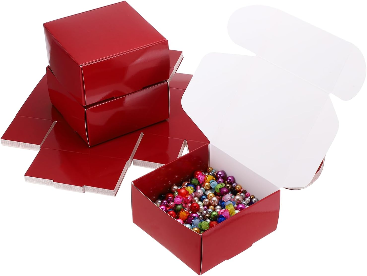 PATIKIL Red Mini Gift Boxes 25 Pack with Lid
