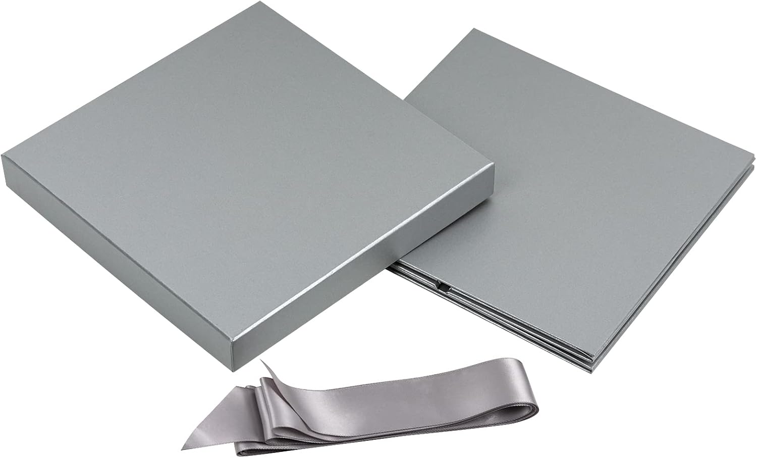 RUSPEPA Gray Medium Gift Box with Lids and Ribbon 1