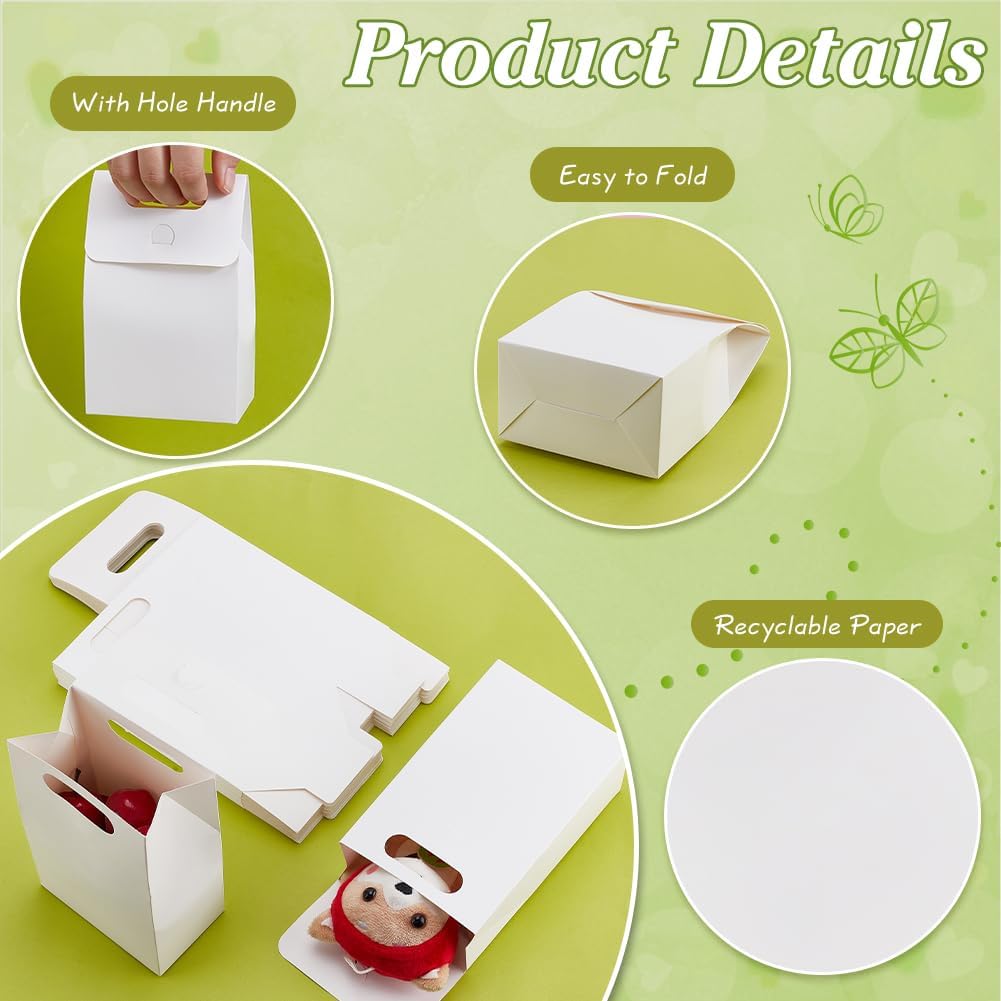 PH PandaHall 24 Pack White Gift Boxes for Party Treats