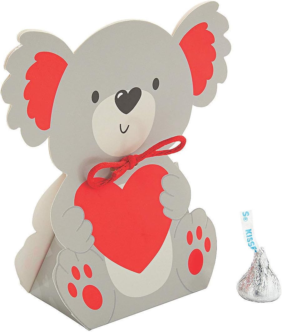Fun Express Valentines Day Koala Treat Boxes Party Supplies 12 Pieces