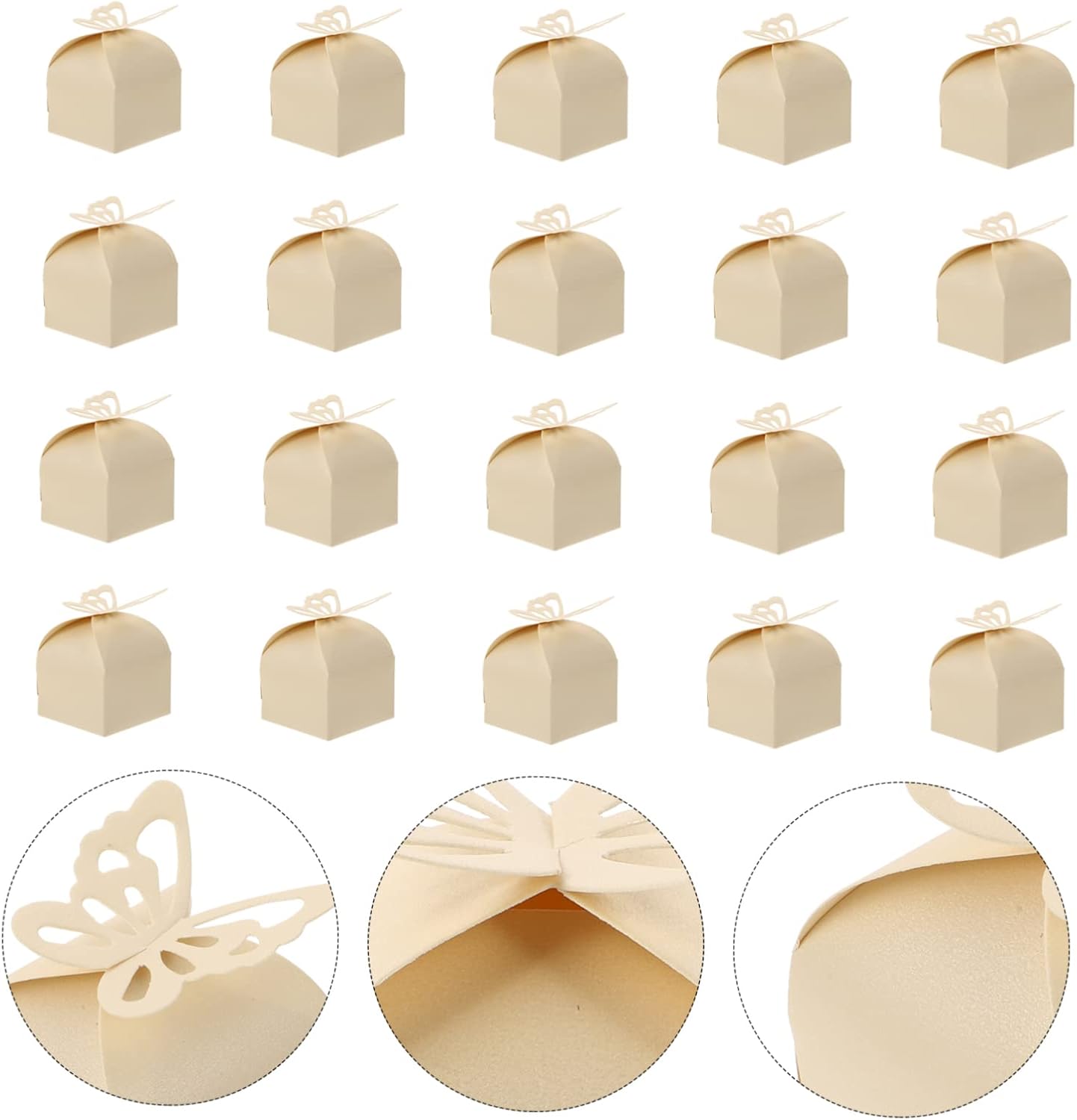 Didiseaon 50pcs Hollow Out Butterflies Candy Boxes for Weddings and Parties