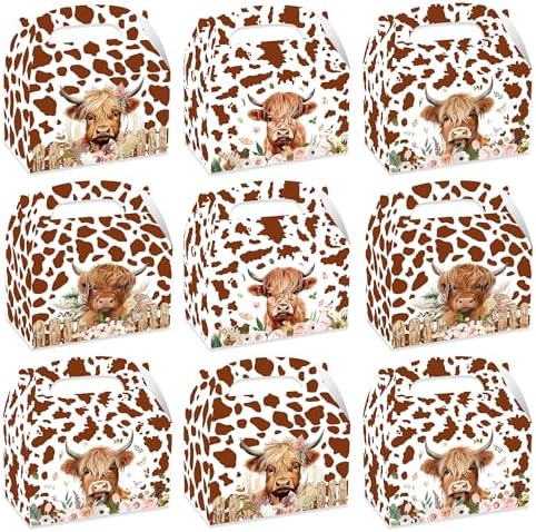Bach And Boujee Highland Cow Party Treat Boxes