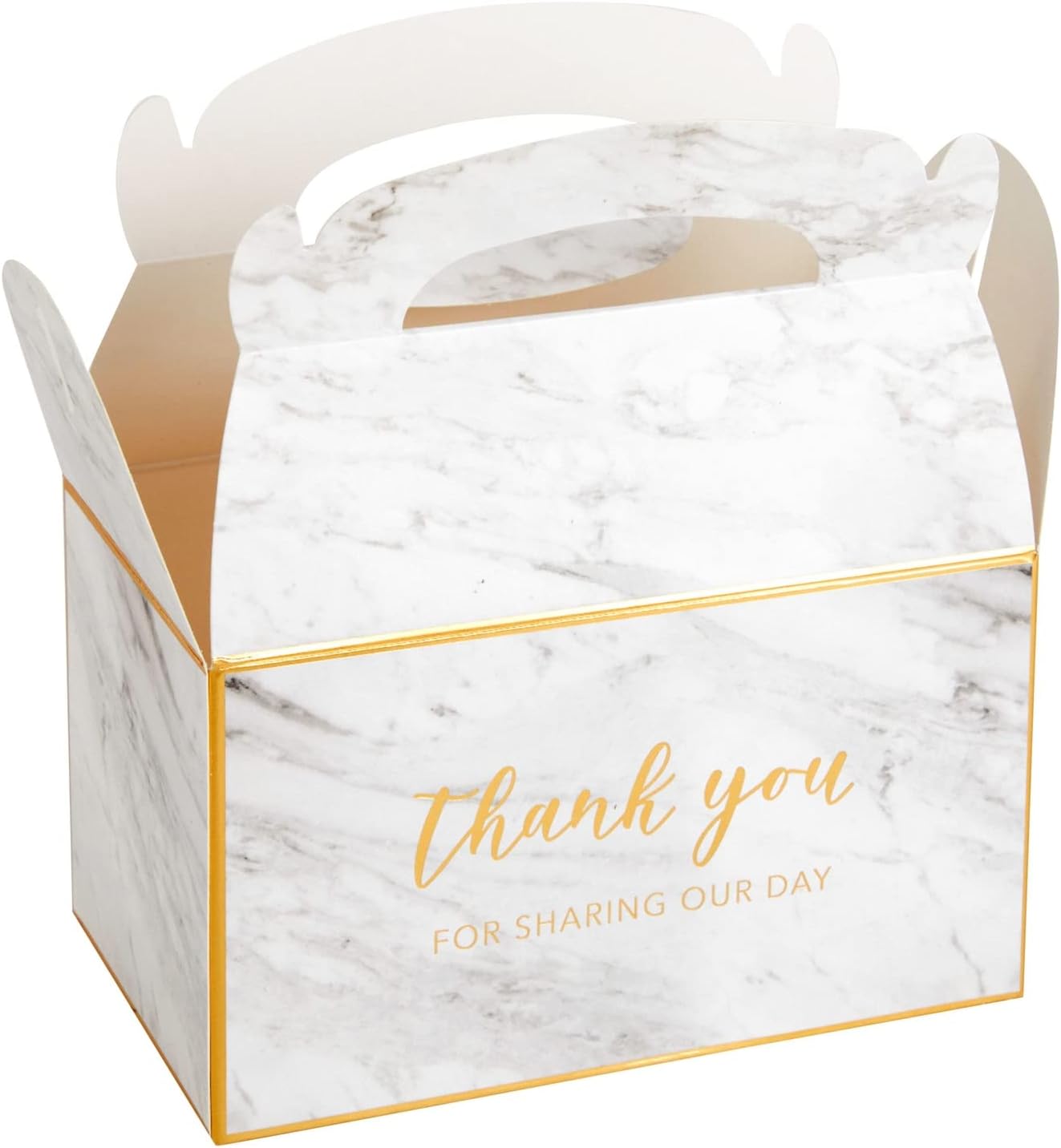 Sparkle and Bash Marble Thank You Gable Boxes Pack of 24