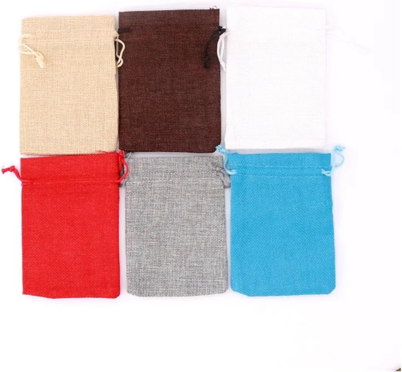 SOFXnng Cotton Linen Drawstring Gift Bags 50PCS 7x9cm 1
