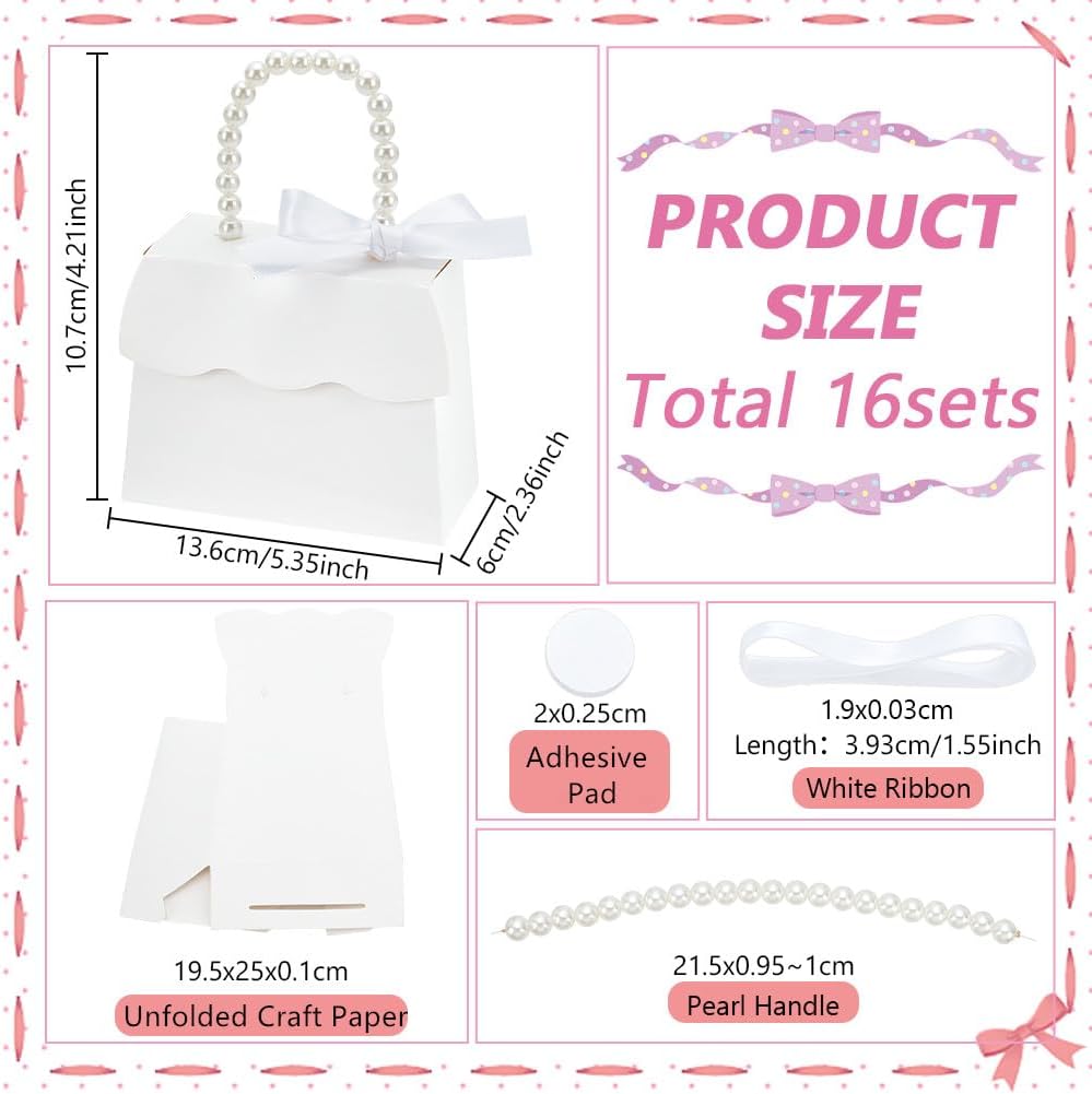 BENECREAT 16 Piece Wedding Favor Box DIY Kit