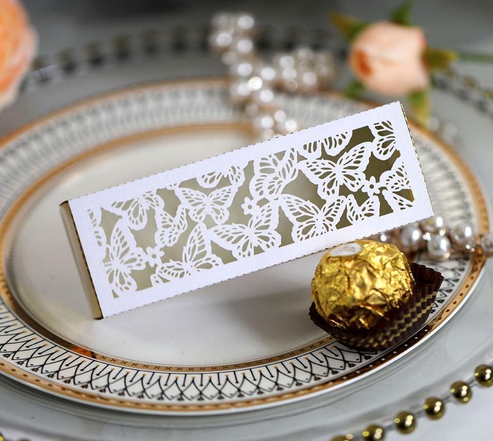 Steedna 50 Pack White Chocolate Gift Boxes