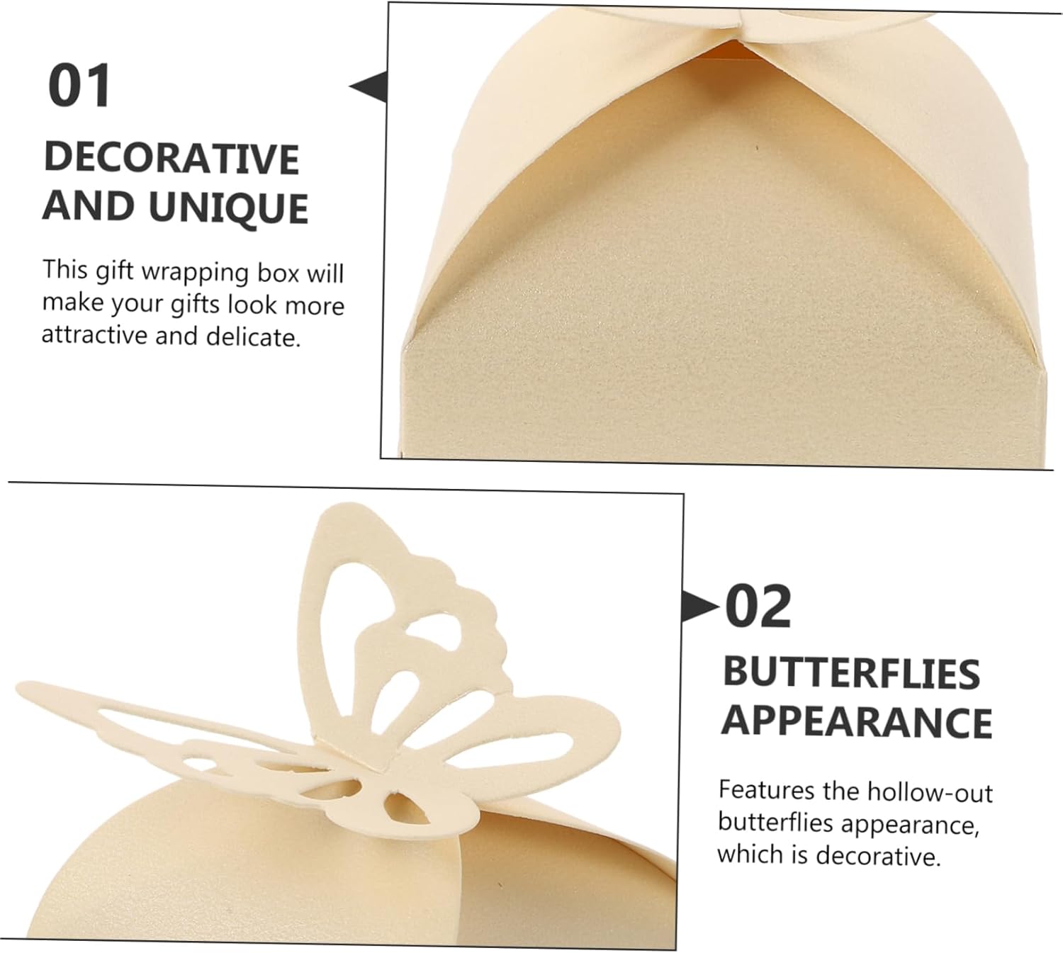 50pcs Butterfly Candy Boxes Wedding Favors for Parties