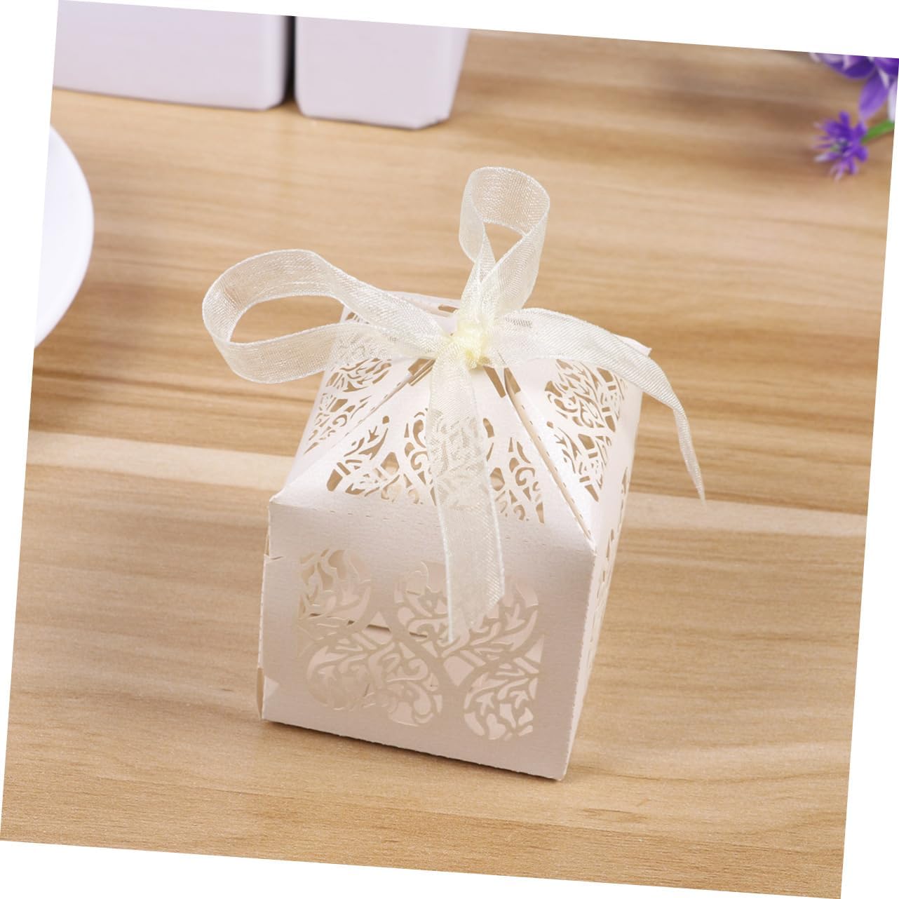 TOVINANNA 50pcs Hollow Craft Paper Gift Boxes for Wedding Party Favor