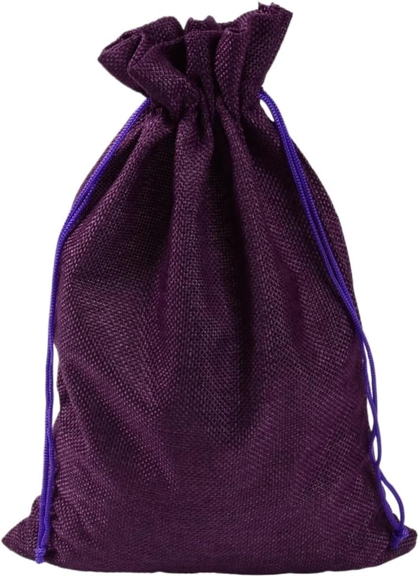 Cotton Linen Drawstring Gift Bags 25PCS 17X23CM