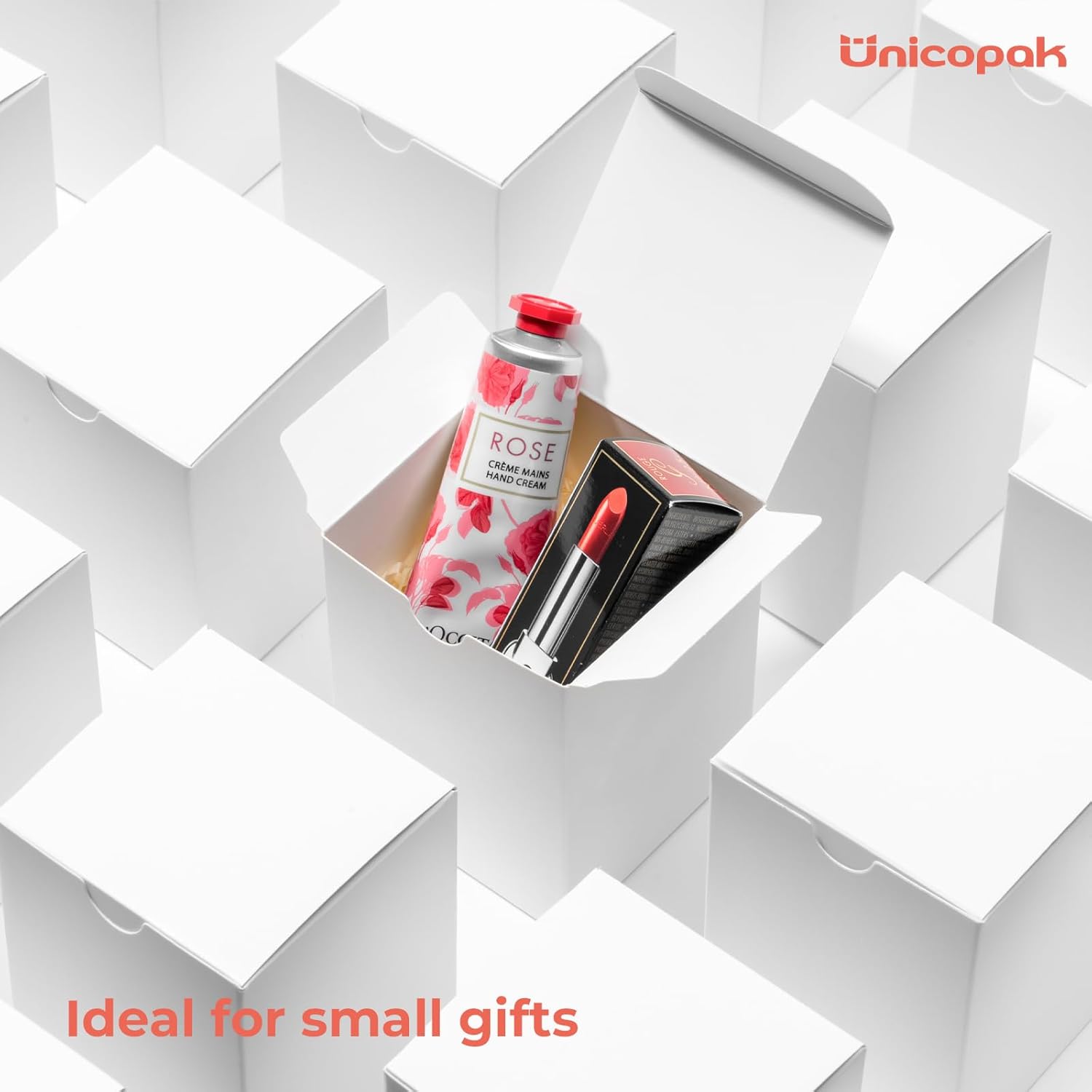 UnicoPak 20 Pack White 3x3x4 Gift Boxes