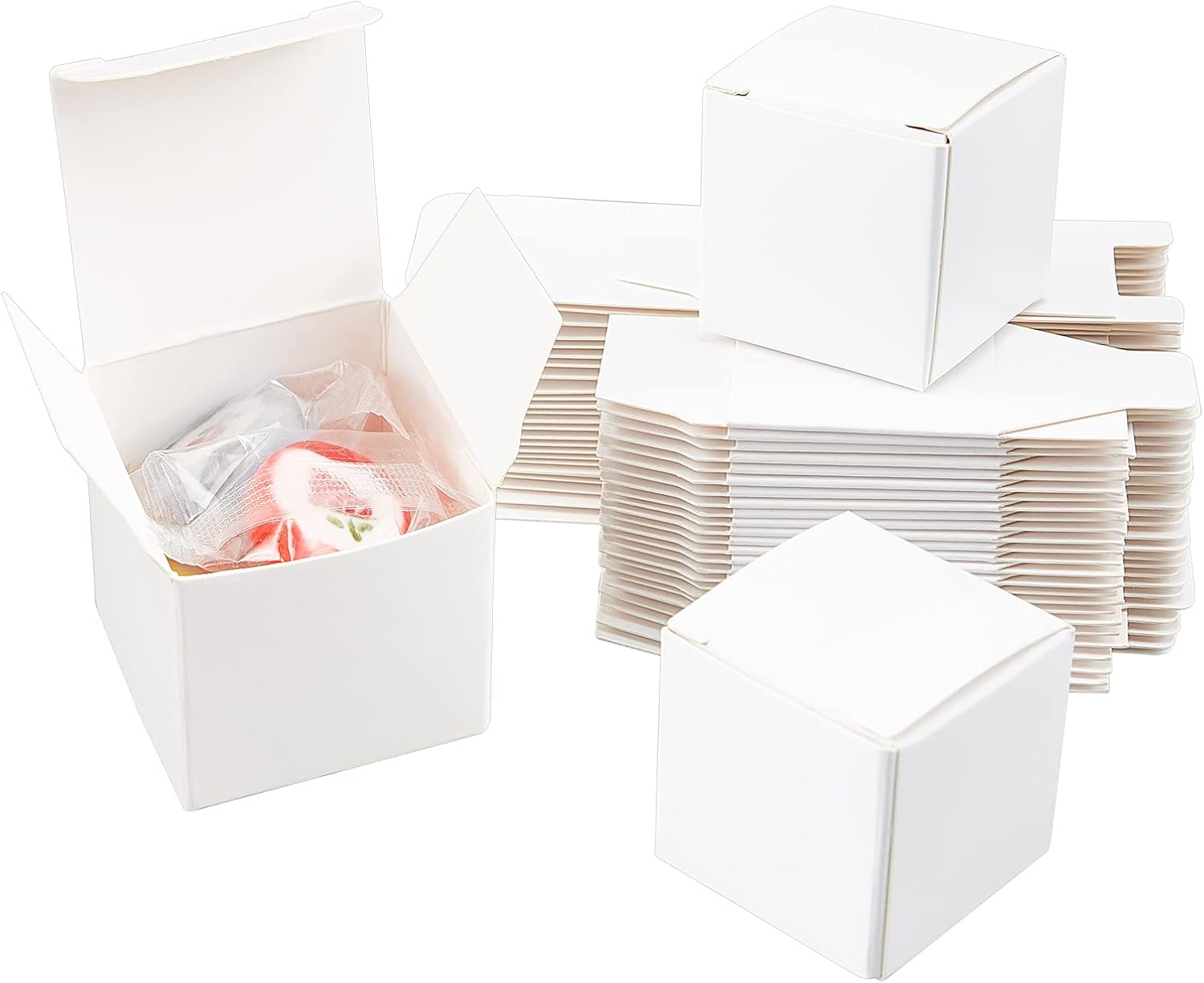 PH PandaHall 30 Pack Mini White Kraft Gift Boxes with Lid