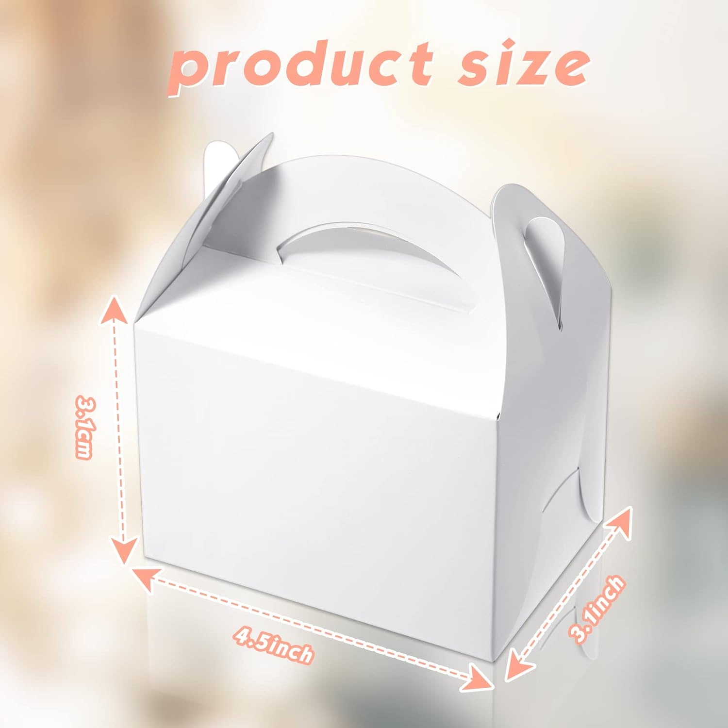 60 Pieces White Gable Gift Boxes for Parties
